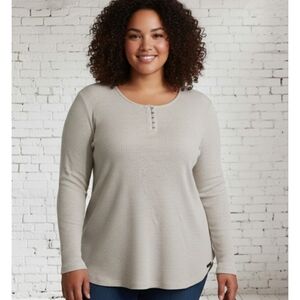 Lauren Ralph Lauren Long sleeve Ribbed Sweater Oatmeal Size 1X